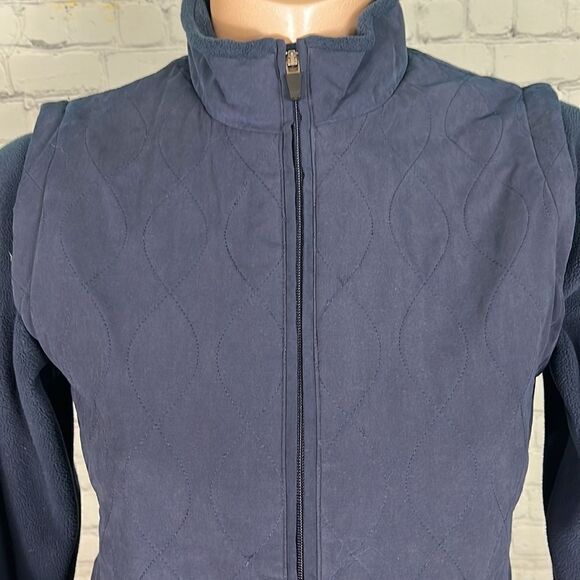 Page & Tuttle Convertible Navy Golf Jacket to Vest Quilted & Fleece 1Size Medium - Picture 2 of 6